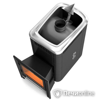 Дровяная банная печь TMF Ангара 2012 ВИТРА Inox антрацит с т/о  в Урае