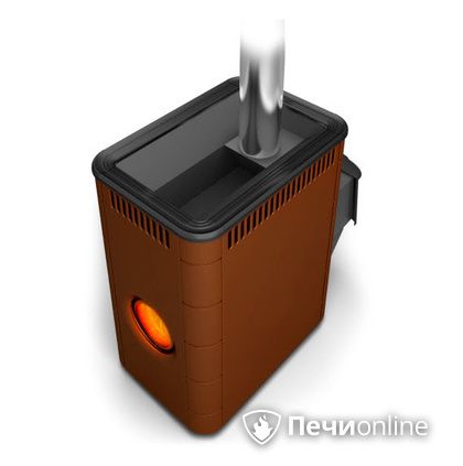 Дровяная банная печь TMF  Аврора Inox ДА Иллюминатор терракота  в Урае