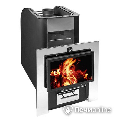Дровяная банная печь Конвектика Ниагара Сетка 16 Плазма антрацит в Урае