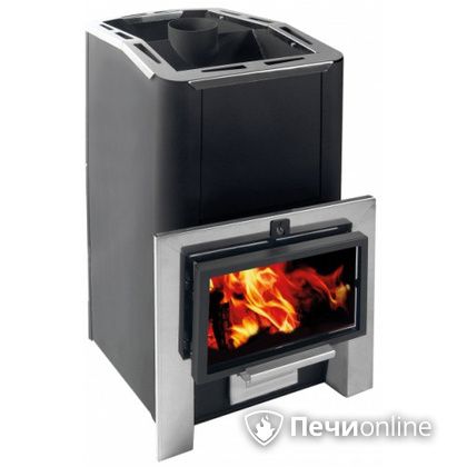 Дровяная банная печь Конвектика Ниагара 18 Плазма антрацит в Урае