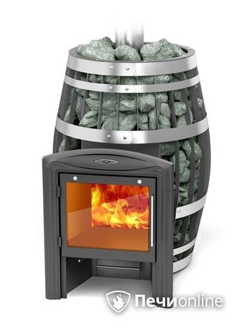 Дровяная банная печь TMF Саяны XXL 2015 Inox Витра с закрытой каменкой и теплообменником в Урае