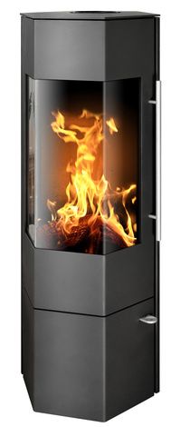 Печь-камин ABX Vegas, черная сталь в Урае