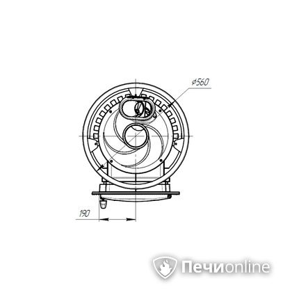 Дровяная печь-каменка Прометалл Атмосфера М короткий топливный канал сетка в Урае