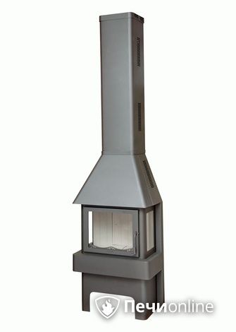 Печь-камин Бавария (Экокамин) 3 Стекла 12 кВт серая/черная в Урае