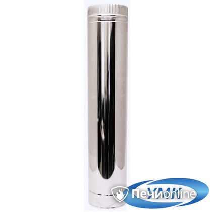 Дымоход УМК Труба D130 L=1.0 м 0.5 мм. нержавейка в Урае