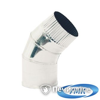 Дымоход УМК Отвод 135° D120 0.5мм нержавейка в Урае