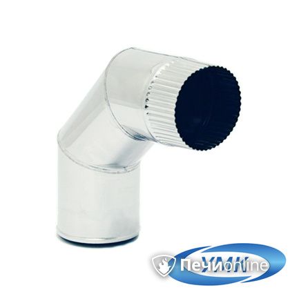 Дымоход УМК Отвод 90° D100 1.0мм нержавейка в Урае