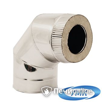 Дымоход УМК Сэндвич-отвод 90° D180х260 Н+Оц 0.5мм 0.5мм по воде в Урае