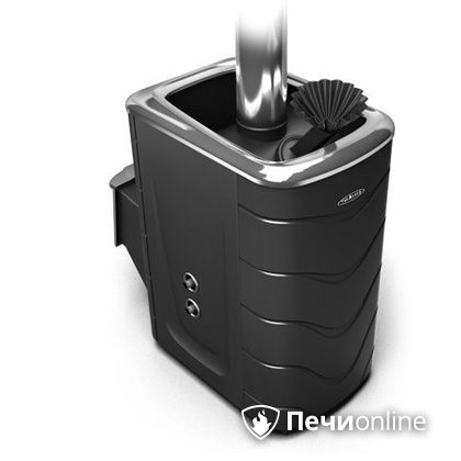 Дровяная банная печь TMF Гейзер 2014 Carbon с теплообменником дверь из нержавейки антрацит в Урае