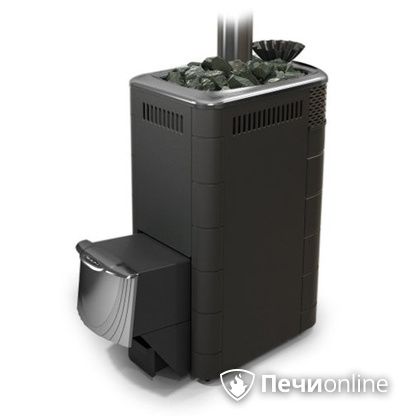 Дровяная банная печь TMF Гейзер XXL 2017 Inox дверь из нержавейки закрытая каменка антрацит в Урае
