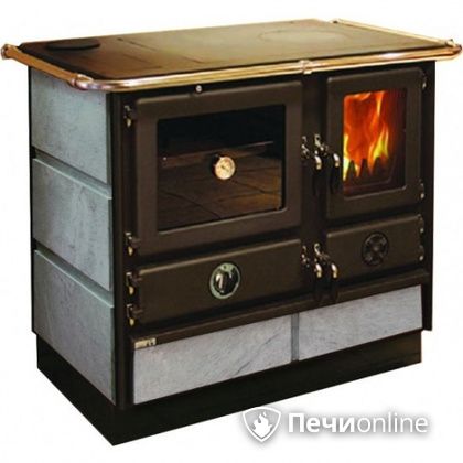 Отопительно-варочная печь MBS Thermo Magnum Stone L с теплообменником и духовым шкафом в Урае